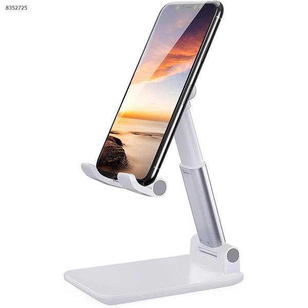 Phone Stand for Desk, Foldable Portable Adjustable Tablet Cell Phone Holder Charging Dock Cellphone Holder Office, Angle Height Sturdy Cell Phone Stand Compatible with iPhone 11 Pro/XS/XS Max/XR, iPad Mini,Tablets (White) Mobile Phone Mounts & Stands T9-2