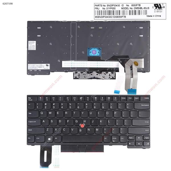 IBM Lenovo E480 L480 T480S  Black(With Point stick,Win8 ) OEM US CMSNBL-83US P/N SN20P33430 Laptop Keyboard ()