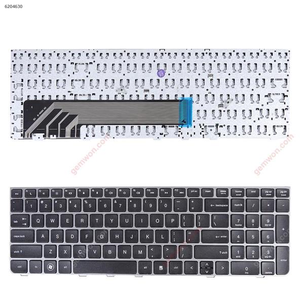 HP Probook 4535S 4530S 4730S SILVER FRAME BLACK OEM US HD06-B Laptop Keyboard (OEM-B)