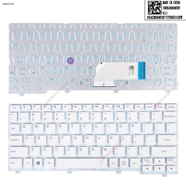 LENOVO Ideapad 100S-11IBY WHITE WIN8 (Without FRAME) US FRU5CB0K48387 Laptop Keyboard (OEM-A)