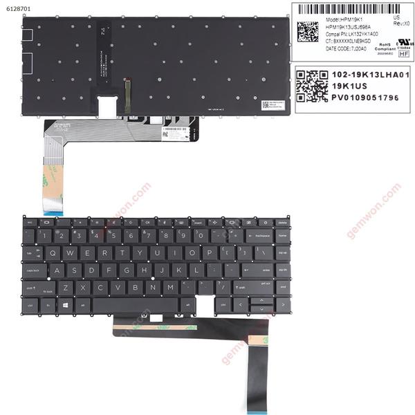 HP Elitebook Folio 1040 G7 G8 BLACK （Backlit Win8） US HPM19K1 P/N LK132YK1A00 HPM19K13USJ698A Laptop Keyboard (Original)