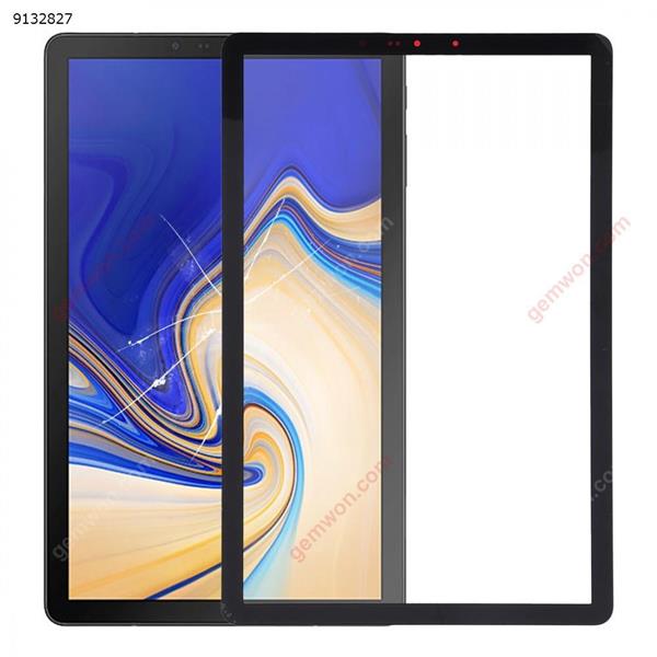 Front Screen Outer Glass Lens for Galaxy Tab S4 10.5 / SM-T830 / T835 (Black) Replacement Repair Part