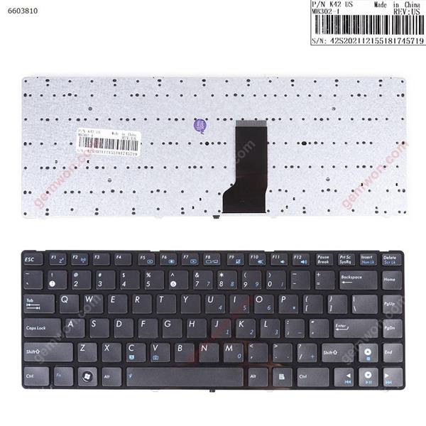 ASUS UL30 GLOSSY FRAME BLACK(Blue Printing)(OEM) US K42  MB302-001 Laptop Keyboard (OEM-B)