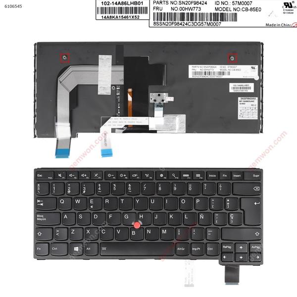 Lenovo Thinkpad S3 yoga 14 BLACK FRAME BLACK(Backlit,With Point stick ,For Win8) SP SN20F98462 9Z.NBSBW.00F NSK-Z60BW Laptop Keyboard ( )