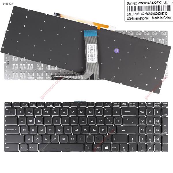 MSI GT72 GS60 GS70 WS60 GE72 GE62 BLACK (Full Colorful Backlit,Without FRAME,WIN8) SP 9Z.NCXBN.10S FCABN Laptop Keyboard ( )