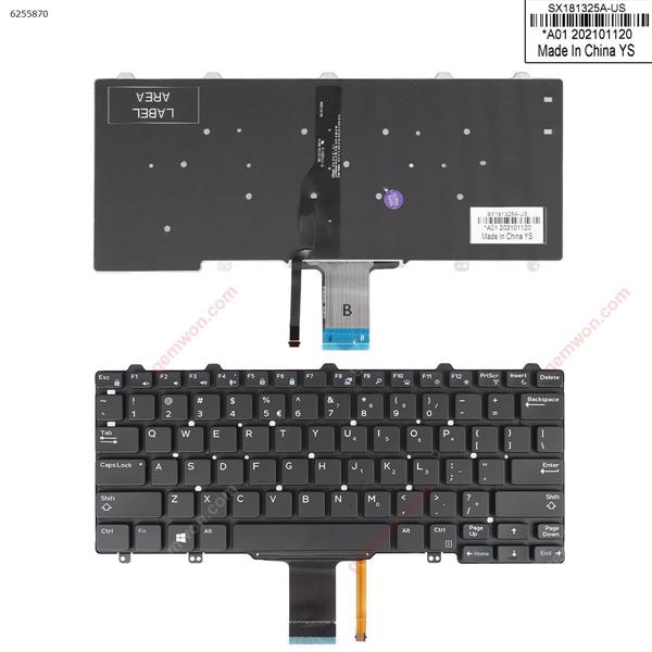 DELL Latitude  E7250  BLACK  (Backlit,For Win8) US V151925BS1              201650C02S6           PK131DKB00 Laptop Keyboard (OEM-A)