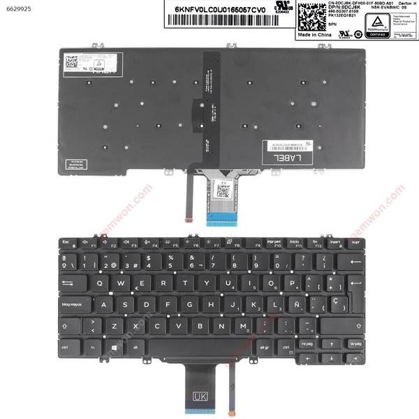 DELL Latitude 7300 5310 5300 2-in-1 BLACK（Backlit Win8） SP 9Z.NFVBC.A0S NSK-EVABC 0S P/N 0DCJ6K PK132EQ1B21 Laptop Keyboard (Original)