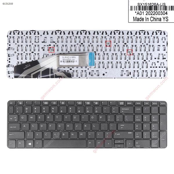 HP ProBook 450 G3 455 G3 470 G3 BLACK FRAME BLACK WIN8 OEM US YMS HR04-F Laptop Keyboard (OEM-B)
