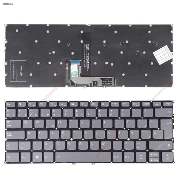 LENOVO YOGA  C940-14  C940-14iil  Gray（Backlit win8） SP PP4VB-SP P/N SN20T82324 V163420DK1-SP Laptop Keyboard (OEM-A)