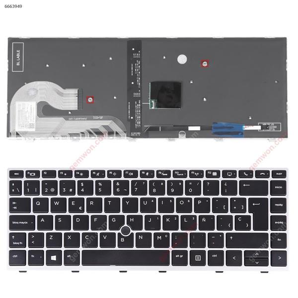 HP EliteBook 840 G5 846 G5 840 G6 SILVER FRAME BLACK （Backlit ，With Point Stick,Win8）OEM SP BULUK-SPBL P/N 2B-AB631600 Laptop Keyboard (OEM-A)
