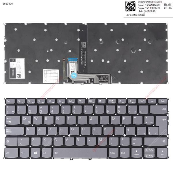LENOVO YOGA  C940-14  C940-14iil  Gray（Backlit win8） LA PP4VB-CS P/N SN20T82330 V163420DK1-CS Laptop Keyboard (OEM-A)