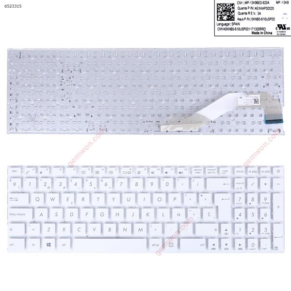 ASUS X540 X540L WHITE(without FRAME,WIN8) SP MP-3K96E0-920A P/N AEXKAP00020 Laptop Keyboard (OEM-A)