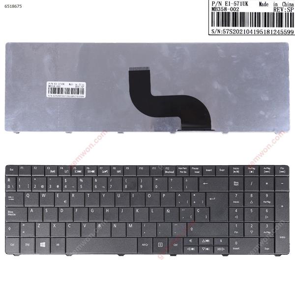 ACER TM8571 E1-521 E1-531 E1-531G E1-571 E1-571G BLACK(For Win8) SP NSK-AUF0S 9Z.N3M82.F0S PK130C92R00  NSK-AU01S  PK130C92S00   9Z.N3M82.11D Laptop Keyboard (A+)