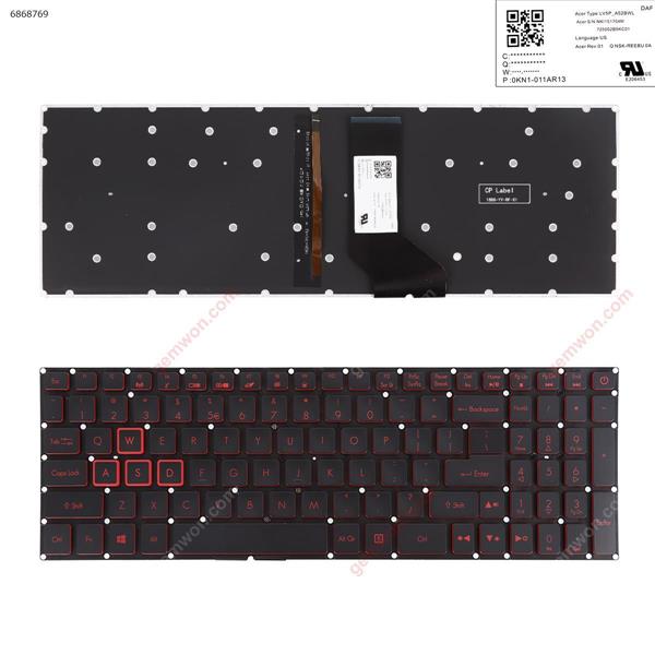 Acer Nitro 5 AN515-41 AN515-42 AN515-51 AN515-52  Black( Backlit,Red Printing,Win8)OEM US N/A Laptop Keyboard (OEM-B)