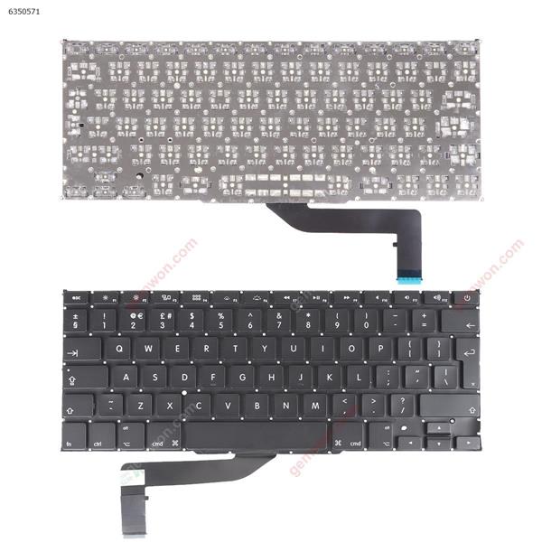 Apple Macbook Pro A1398 BLACK(without Backlit) UK N/A Laptop Keyboard (OEM-A)