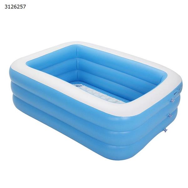 PVC thickened blue and white rectangular swimming pool 150*110*50cm (3 layers) Other N/A