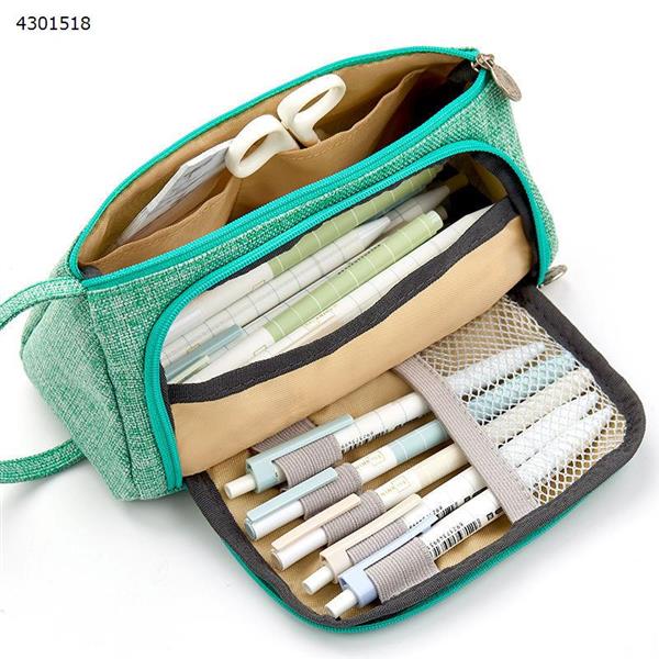 Simple creative pencil bag canvas multi-layer large-capacity stationery bag Home Decoration KC001