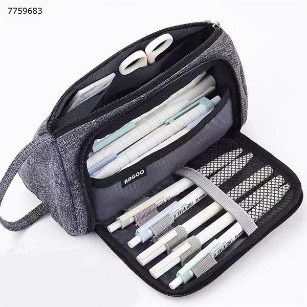 Simple creative pencil bag canvas multi-layer large-capacity stationery bag Home Decoration KC001