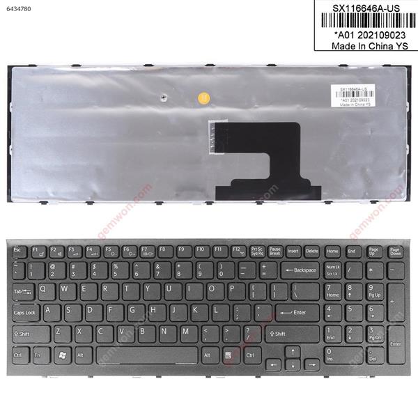 SONY VPC-EH BLACK FRAME BLACK WIN8 US 9Z.N5CSQ.201 SB2SQ AEHK1U00110 148970811 V116646ES1 Laptop Keyboard (OEM-B)