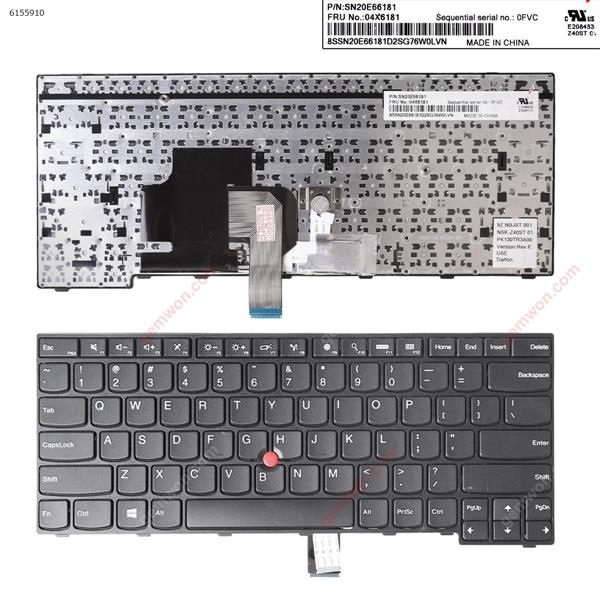 Thinkpad E450 E455 E450C E460 BLACK FRAME BLACK(With Point stick,Win8) US SN20E66181 Laptop Keyboard ( )