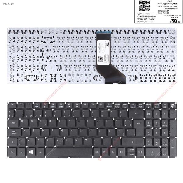 ACER Aspire A515-51 A515-51G A515-41G A517-51 BLACK（without FRAME)  SP NKI151700K Laptop Keyboard (Original)