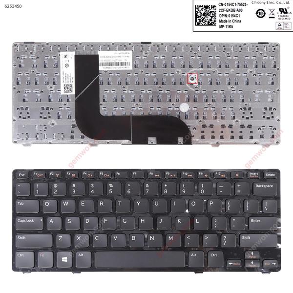 DELL 14Z-5423 14Z-3360 GLOSSY FRAME BLACK(For Win8) US 0154C1     MP-11K53US6442W Laptop Keyboard (OEM-A)