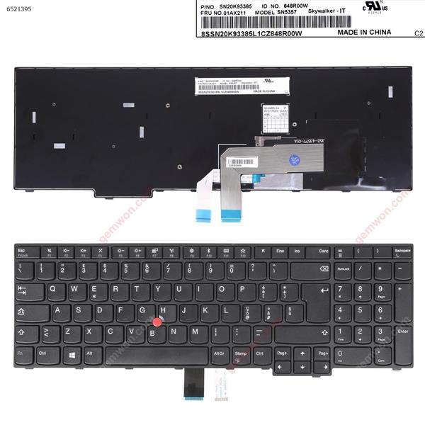 Lenovo ThinkPad E570 E575 BLACK FRAME BLACK(With Point，Backlit） IT SN5357 P/N SN20K93385 Laptop Keyboard (Original)