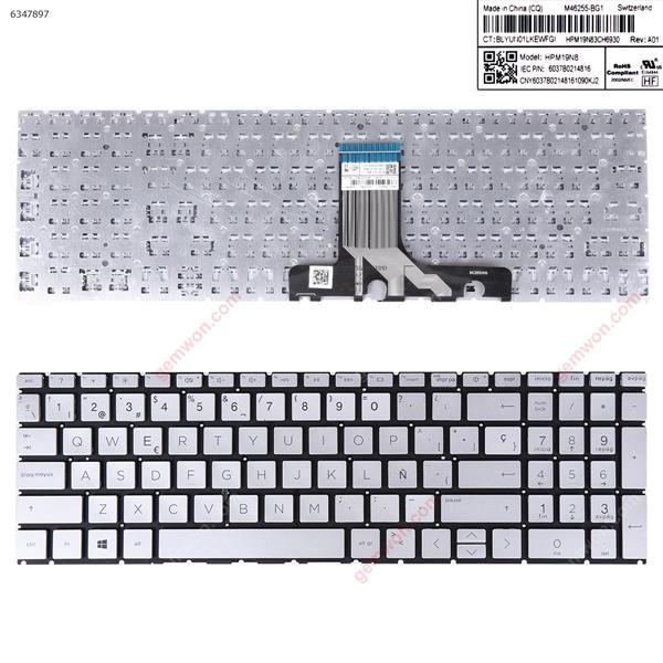 ​HP 15-EG 15-EG0003CA 15-EG0053CL 15-EG0073CL 15-EG1073CL Laptop SILVER (Without FRAME) SP HPM19N8 P/N 6037B0214816 Laptop Keyboard (Original)