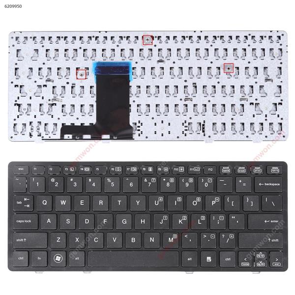 HP 2560P BLACK FRAME BLACK OEM US V1204    YX-K2158S    MN180611 Laptop Keyboard (OEM-B)