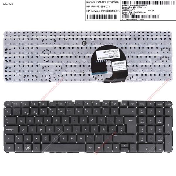 HP DV7-4000 BLACK(Without FRAME,Without foil) SP LX7 P/N AELX7P00010 SG-35620-2EA Laptop Keyboard ( )
