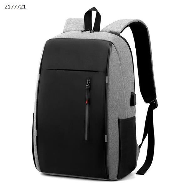 Men's Business Bag Laptop Bag Multifunctional USB Backpack Large Capacity Backpack Simple Grey Outdoor backpack N/A