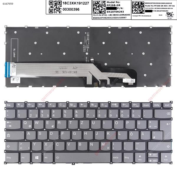 LENOVO IdeaPad S540-14IWL S540-14IML S540-14API GRAY （Backlit WIN8） GR PP2SB-GR P/N KT01-18C3BK01GRRA000 SN20T09293 Laptop Keyboard (Original)