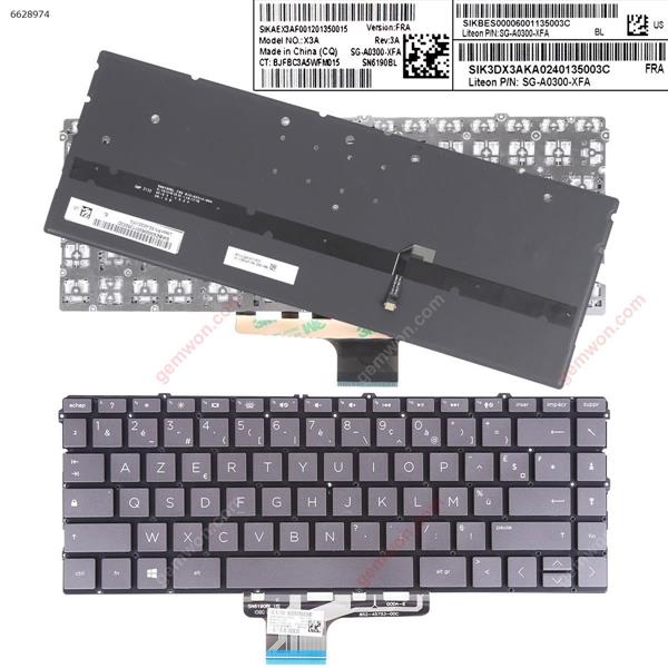 HP 13-aw0150tu 13-aw0160tu 13-aw0170tu GRAY （Backlit,Without FRAME） FR X3A P/N SG-A0300-XFA Laptop Keyboard (Original)