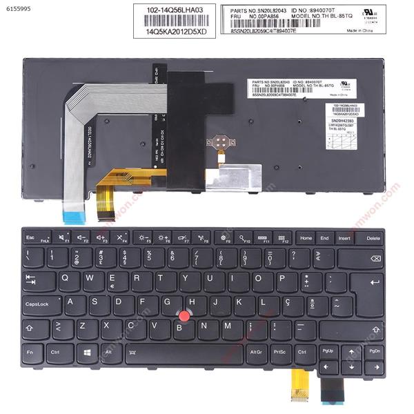 IBM ThinkPad T460P BLACK FRAME BLACK (Backlit,with point stick For Win8)OEM PO TH BL-85TQ P/N SN20L82043 Laptop Keyboard (Original)