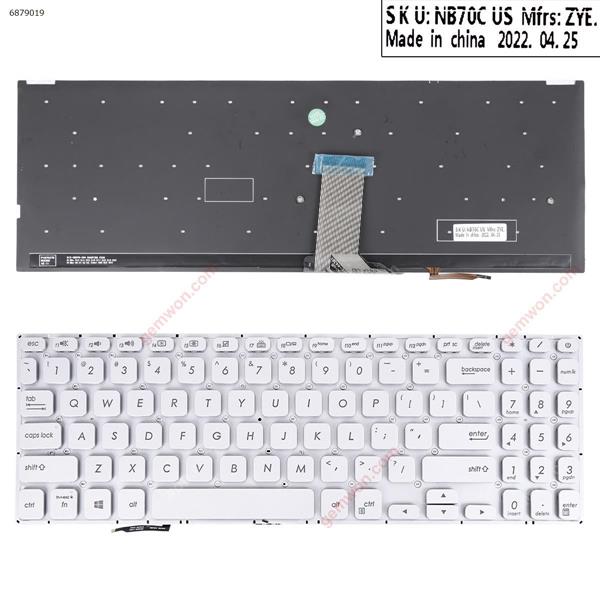 ASUS Vivobook S530UA S530UN S530FA S5300F S5300FN SILVER（Backlit,Without FRAME） US NB70C Laptop Keyboard (OEM-A)