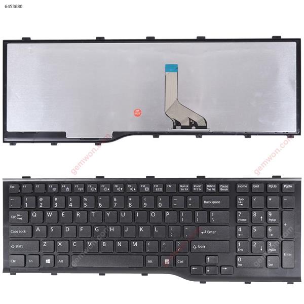 FUJITSU Lifebook A532 N532 NH53  AH532 2 BLACK FRAME BLACK (For Win8) US MP-11L63US-D85W CP611934-01 Laptop Keyboard (OEM-B)