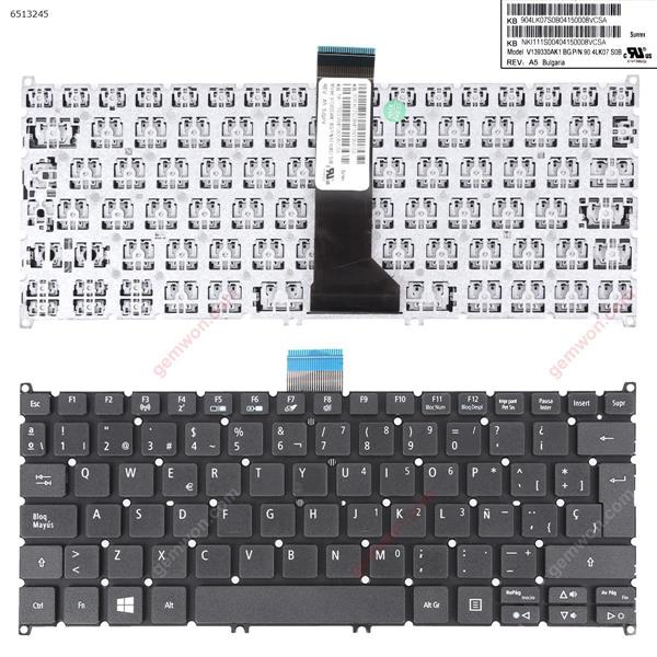 ACER V5-122P BLACK(Without FRAME,Without foil For Win8) SP NSK-R70SW PRIDE-K2446 Laptop Keyboard (OEM-A)