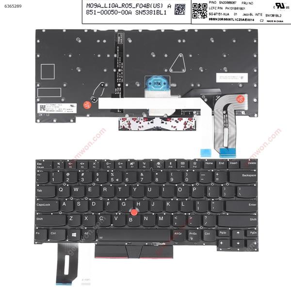 IBM Thinkpad T490s T495s BLACK (Backlit,With Point,Without Frame) US PK131BR1B01 SN20R66067 Laptop Keyboard (Original)