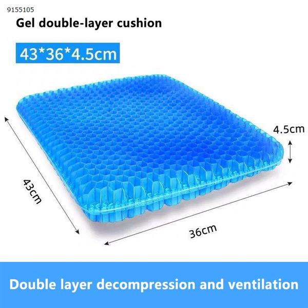 Gel Seat Cushion, Cooling seat Cushion Thick Big Breathable Honeycomb Design Absorbs Pressure Points Seat Cushion with Non-Slip Cover Gel Cushion for Office Chair Home Car seat Cushion for Wheelchair Autocar Decorations 坐垫