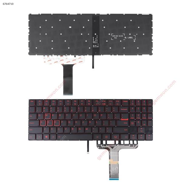 Lenovo Legion Y520 Y520-15IKB R720 R720-15IKB BLACK(Red Backlit,Red Printing,Win8) US V160420FS1-US SN20M27556   PK1313B6B00 P/N：SN20M27556 Laptop Keyboard (A+)