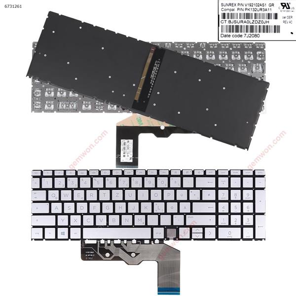 HP Envy 15-AG 17-CG 17-CG0008CA 17-CG1010NR 17M-CG SILVER（Backlit） GR V192102AS1 PK132UR3A11 Laptop Keyboard (Original)