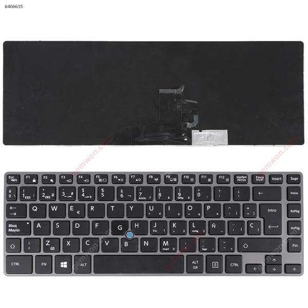TOSHIBA Z40 GRAY FRAME BLACK (With Point stick,Win8) SP N/A Laptop Keyboard (OEM-B)