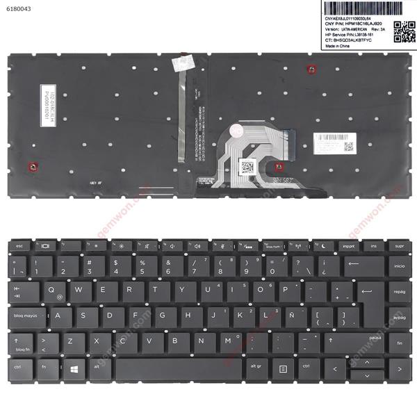 HP ProBook 440 G6 445 G6 440 G7 445 G7 BLACK(Backlit,Without FRAME,win8) LA HPM18C16LAJ920  L38138-161 Laptop Keyboard (Original)