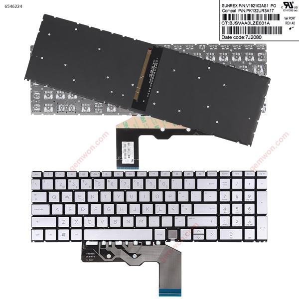 HP Envy 15-AG 17-CG 17-CG0008CA 17-CG1010NR 17M-CG SILVER（Backlit） PO V192102AS1 PK132UR3A17 Laptop Keyboard (Original)