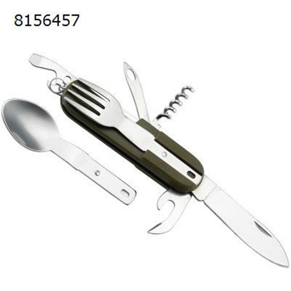 Camping tableware stainless steel knife fork spoon picnic tools foreign trade original single outdoor articles multifunctional folding tableware Other N/A