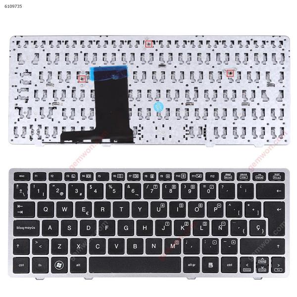 HP 2560P SILVER FRAME BLACK （Without point stick）OEM SP N/A Laptop Keyboard (OEM-B)