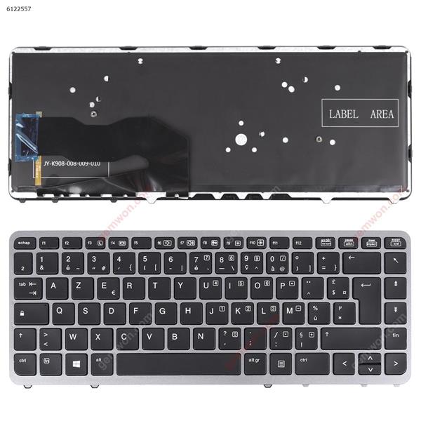 HP EliteBook 840 G1 G2 850 G1 SILVER FRAME BLACK（Backlit） FR N/A Laptop Keyboard (Original)