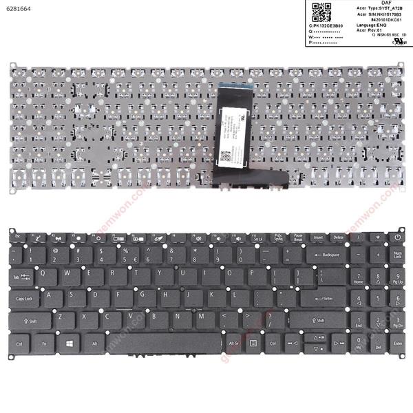 ACER SWIFT SF315-51 /SF315-52/SF315-41 a315-42 a315-42g a315-54 a315-54k BLACK (Without FRAME,WIN8) OEM US PK132CE3B00 Laptop Keyboard (OEM-B)