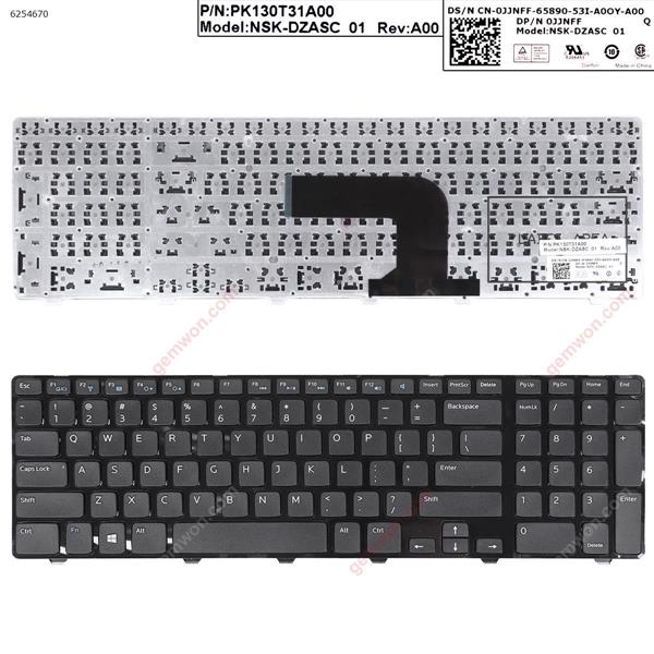 Dell Inspiron 17R-5721 3721 GLOSSY FRAME BLACK (For Win8) US V119725BS1 S/N:20125176925 P/N :130T33A00 0JJNFF Laptop Keyboard ( )