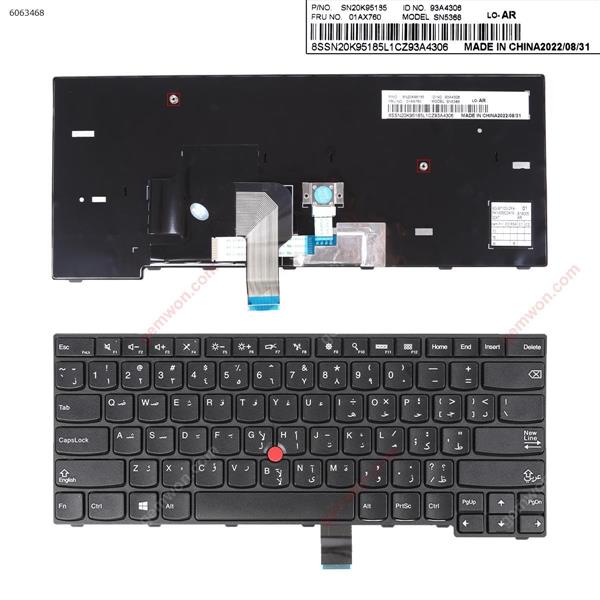 IBM Thinkpad E450 E455 E450C BLACK FRAME BLACK(With Point stick,Win8)  OEM AR 93A4301 P/N SN20K95185 Laptop Keyboard ()